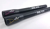 two black hoses with the word phm 45 on them